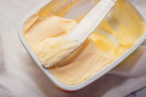 Dissolving ingredients in margarine production using Fristam Powder Mixers & Shear Blenders